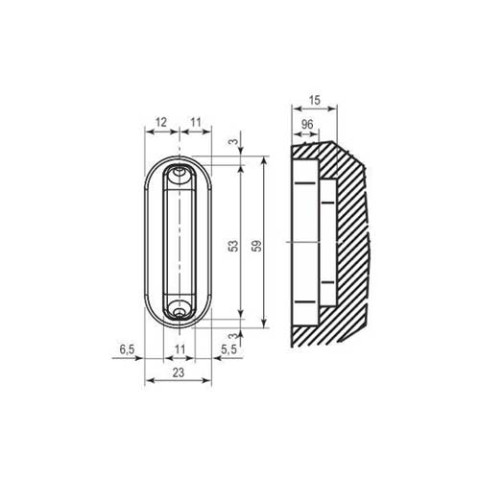 Відповідна планка магнітна AGB Minimal для Mediana Polaris 37455, чорний