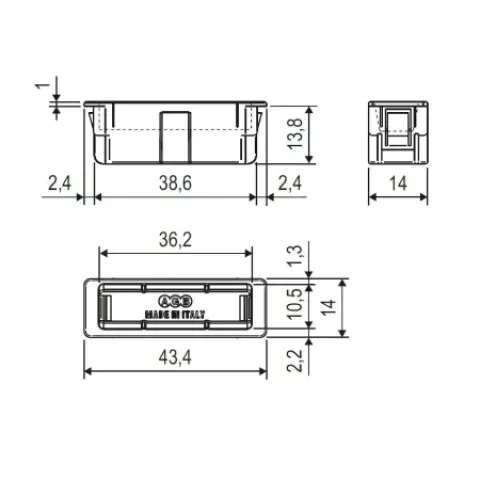 Відповідна планка магнітна AGB Polaris XT Easy-Fix Clip 45807, сірий
