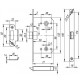 Корпус врізного замка Armadillo LH 96-50 UK AB Бронза