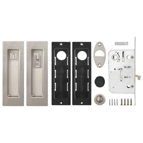 Засувка з ручками для розсувних дверей SH.URB153.KIT011-BK (SH011 URB) SN-3 матовий нікель