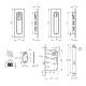 Засувка з ручками для розсувних дверей SH.URB153.KIT011-BK (SH011 URB) SN-3 матовий нікель