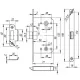 Корпус врізного замка Armadillo LH 96-50 UK GR Графіт