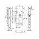 Корпус врізного замка Fuaro 900 3MR/PB, полірована латунь