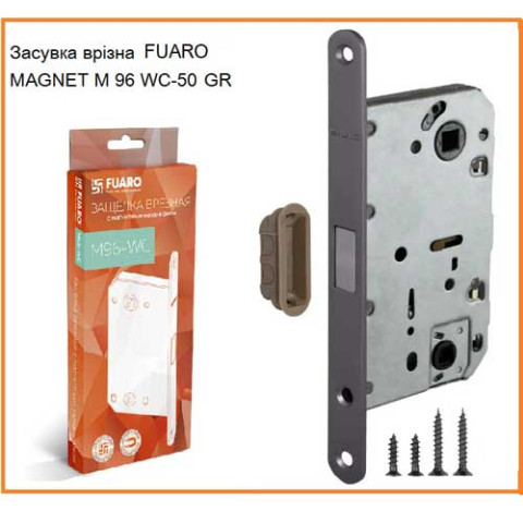 Корпус магнітного замка Fuaro M96WC GR, графіт, хром