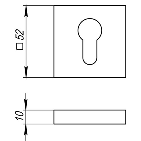 Накладка під циліндр ET.K.KM52 (ET KM) WH-19 білий