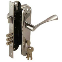 Ручка на планці із замком і циліндром SET 150 (62 mm)