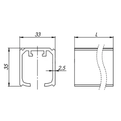 Напрямна верхня Armadillo DIY Comfort-Pro 80/2,3/3000, 3 м