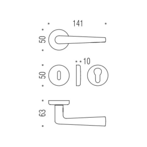 Ручка дверна Colombo Design Robotre CD 91 7281, хром