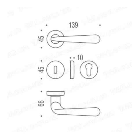 Ручка дверна Colombo Design Robotre CD 91 7281, хром