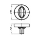 WC-фіксатор Armadillo WC-BOLT BK6/URB 34323, воронований нікель