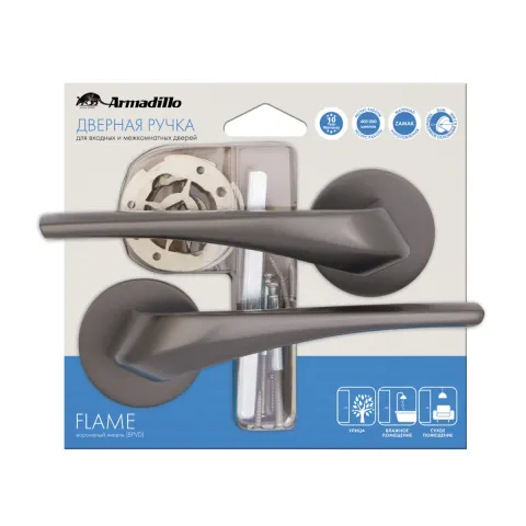 Ручка дверна Armadillo FLAME URS/HD 43543, чорна