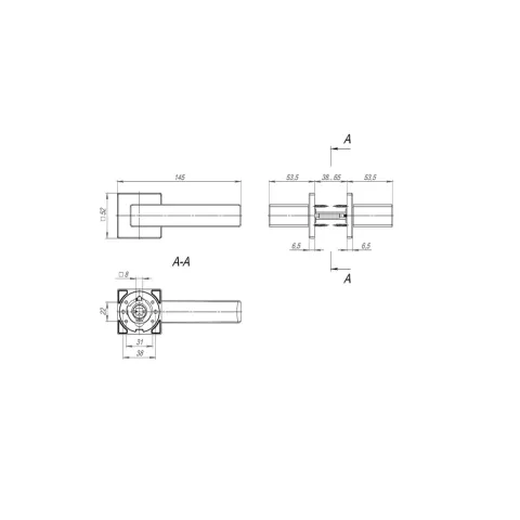 Ручка дверна Fuaro RED LINE SL 44273, графіт