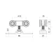 Комплект роликів для розсувних дверей Punto SLD.SoftLine.SET.rollers/55-4 38357