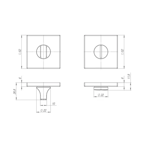 WC-фіксатор Punto BK6 ARC 47187, сатиноване золото