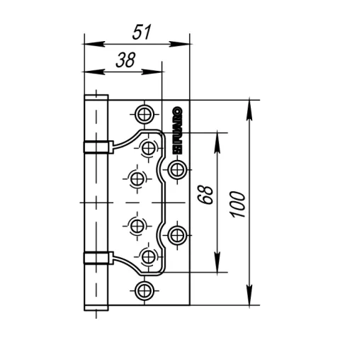 Петля дверна без врізання Fuaro IN4500W SB 32335, матове золото
