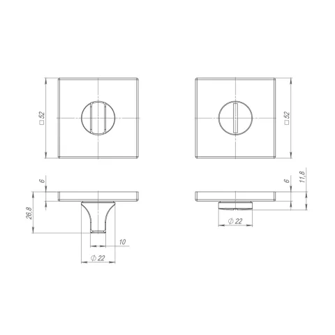 WC-фіксатор Punto BK6 ARC.Q BL-24 47177, чорний