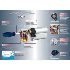 Циліндр Mauer NW4 (31х36) ключ / ключ нікель