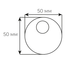 Securemme 4150XCS Декоративний ковпачок під циліндричну броненакладку 50x15.5mm матовий хром