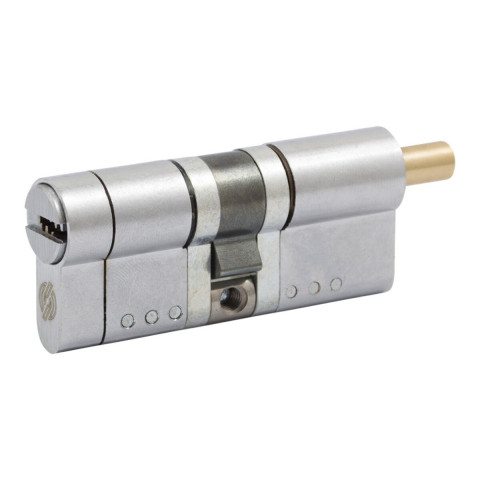 Циліндр Securemme 3220PCS35351X5 К22 35 / 35 мм 5кл +1 монтажний ключ / ручка матовий хром