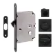 Ручка для розсувних дверей Fimet 3667R +LOCK+MQ матовий чорний (комплект wc)