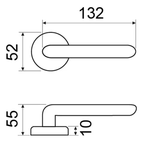 Ручка Fimet 1028-261 F20 Tasha матовий нікель R ф / з