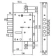 Mottura Art. 52771DM2854 MATIC Замок 4-ригельний із засувкою під тяги