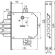 Mottura Art. 89723S5000 Замок 4-ригельний, 5 ключів