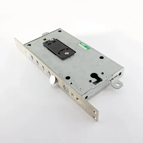 Mottura Art. 54N897SP8RS (без Nucleo) Замок 4-ригельний із засувкою, Nucleo і допоміжним замком під євроциліндр