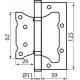 Завіса RDA 125×2,5 (2 підш., сталь) Eurocento матовий хром