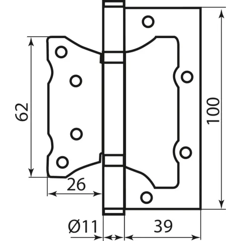 Петля RDA 100×2,5 (2 підш., сталь) Eurocento білий White