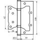 Завіса RDA 100×2,5 (2 підш., сталь) Eurocento матовий нікель