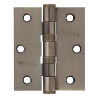 Петля дверна врізна Fuxia 75×2,5 (2 підшипники, сталь) антична латунь
