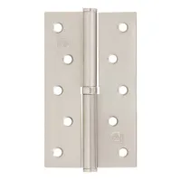 Петля дверна врізна RDA 125×3×2,5 (1 підшипник, сталь) матовий нікель ліва