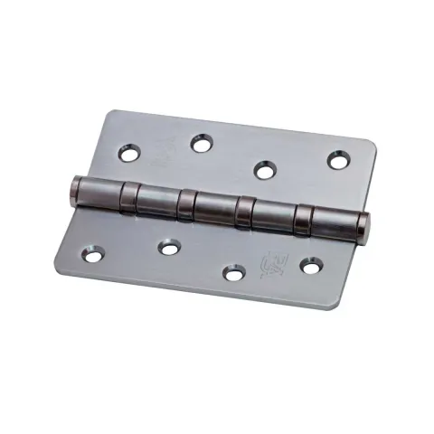 Петля дверна врізна RDA 100×3×2,5 (4 підшипники, сталь) закр. R5 матовий нікель