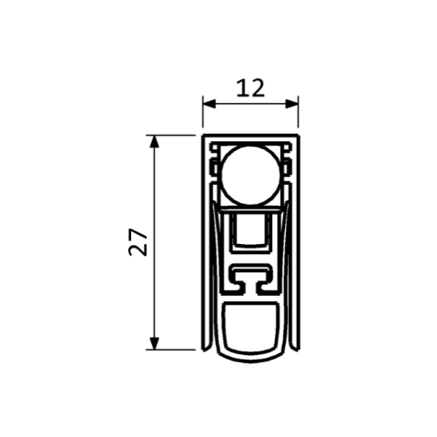 Автоматичний врізний поріг SIPAM MOD 103SF, 600mm
